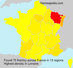 Surname Kientzy in France Surname Kientzy in France