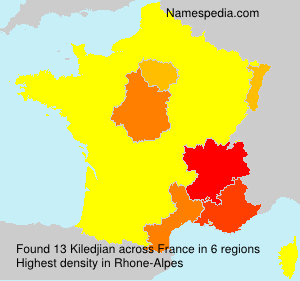 Surname Kiledjian in France Surname Kiledjian in France