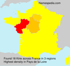 Surname Kirie in France Surname Kirie in France
