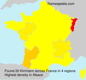 Surname Kirrmann in France Surname Kirrmann in France