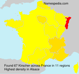 Surname Kirscher in France Surname Kirscher in France