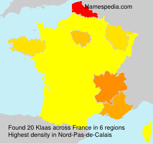 Surname Klaas in France Surname Klaas in France
