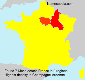 Surname Klasa in France Surname Klasa in France