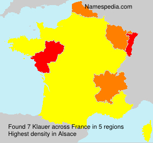 Surname Klauer in France Surname Klauer in France