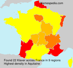 Surname Klaver in France Surname Klaver in France