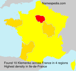 Surname Klemenko in France Surname Klemenko in France