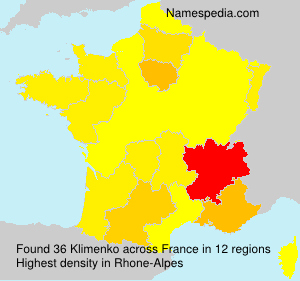 Surname Klimenko in France Surname Klimenko in France