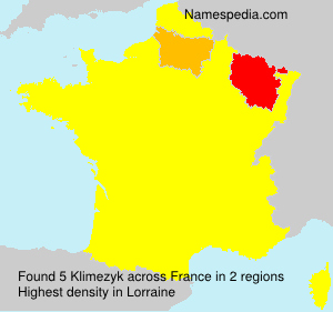 Surname Klimezyk in France Surname Klimezyk in France