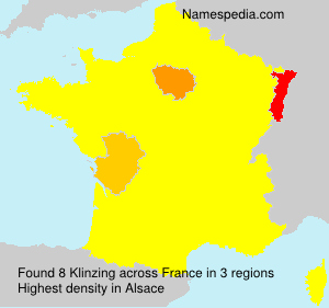 Surname Klinzing in France Surname Klinzing in France
