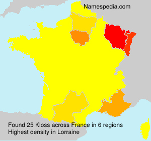 Surname Kloss in France Surname Kloss in France