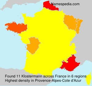 Surname Klostermann in France Surname Klostermann in France