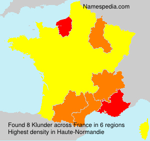 Surname Klunder in France