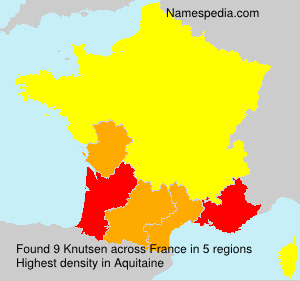 Surname Knutsen in France