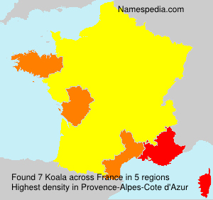 Surname Koala in France Surname Koala in France