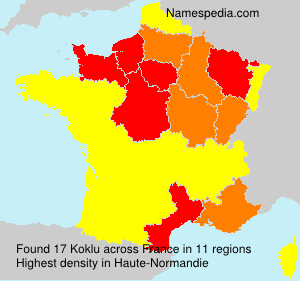 Surname Koklu in France Surname Koklu in France