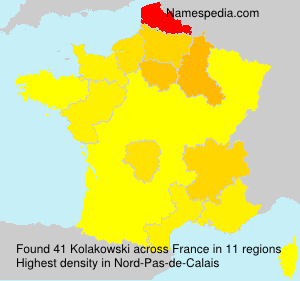 Surname Kolakowski in France Surname Kolakowski in France