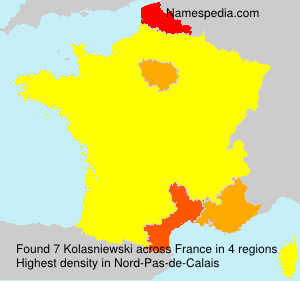 Surname Kolasniewski in France Surname Kolasniewski in France