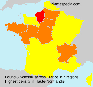 Surname Kolesnik in France Surname Kolesnik in France