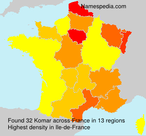 Surname Komar in France Surname Komar in France