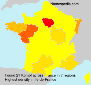 Surname Kompf in France Surname Kompf in France