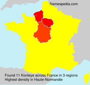 Surname Konteye in France Surname Konteye in France