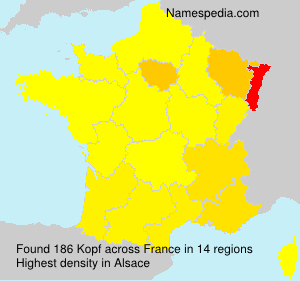 Surname Kopf in France Surname Kopf in France