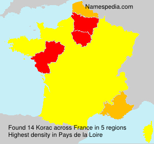 Surname Korac in France Surname Korac in France