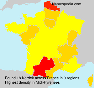 Surname Kordek in France Surname Kordek in France