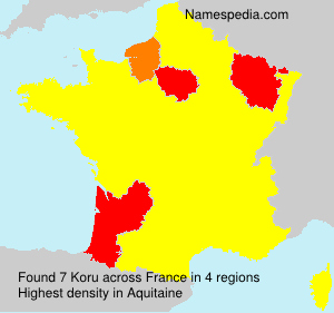 Surname Koru in France Surname Koru in France