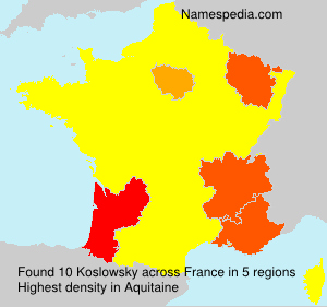 Surname Koslowsky in France Surname Koslowsky in France