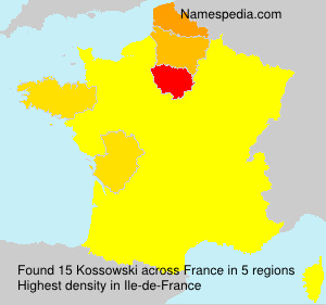 Surname Kossowski in France Surname Kossowski in France