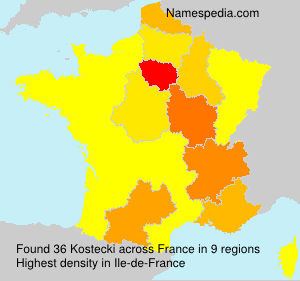Surname Kostecki in France Surname Kostecki in France