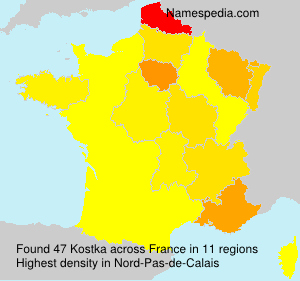 Surname Kostka in France Surname Kostka in France