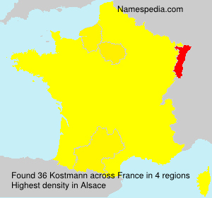 Surname Kostmann in France Surname Kostmann in France