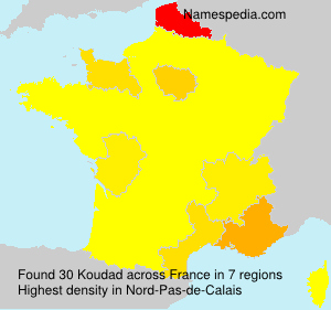 Surname Koudad in France Surname Koudad in France