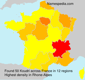 Surname Koudri in France Surname Koudri in France