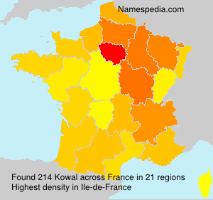 Surname Kowal in France Surname Kowal in France