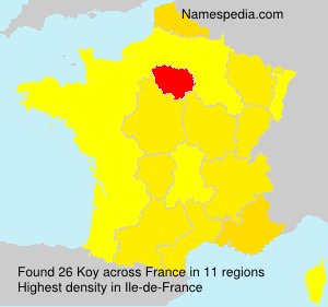 Surname Koy in France Surname Koy in France