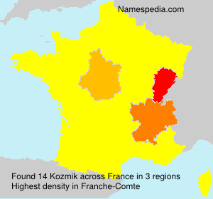 Surname Kozmik in France Surname Kozmik in France