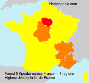 Surname Kpegba in France Surname Kpegba in France