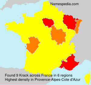 Surname Krack in France Surname Krack in France