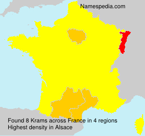 Surname Krams in France Surname Krams in France