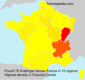 Surname Krattinger in France Surname Krattinger in France