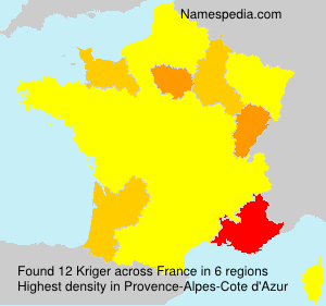 Surname Kriger in France Surname Kriger in France