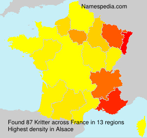 Surname Kritter in France Surname Kritter in France
