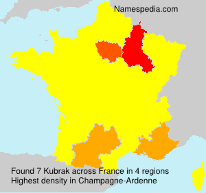 Surname Kubrak in France