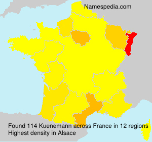 Surname Kuenemann in France Surname Kuenemann in France
