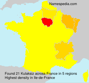 Surname Kulaksiz in France Surname Kulaksiz in France