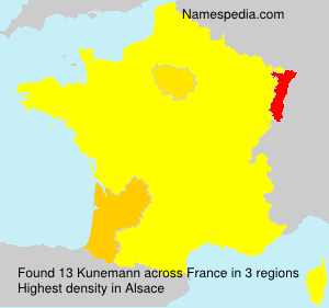 Surname Kunemann in France Surname Kunemann in France