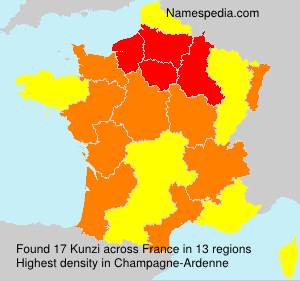 Surname Kunzi in France Surname Kunzi in France